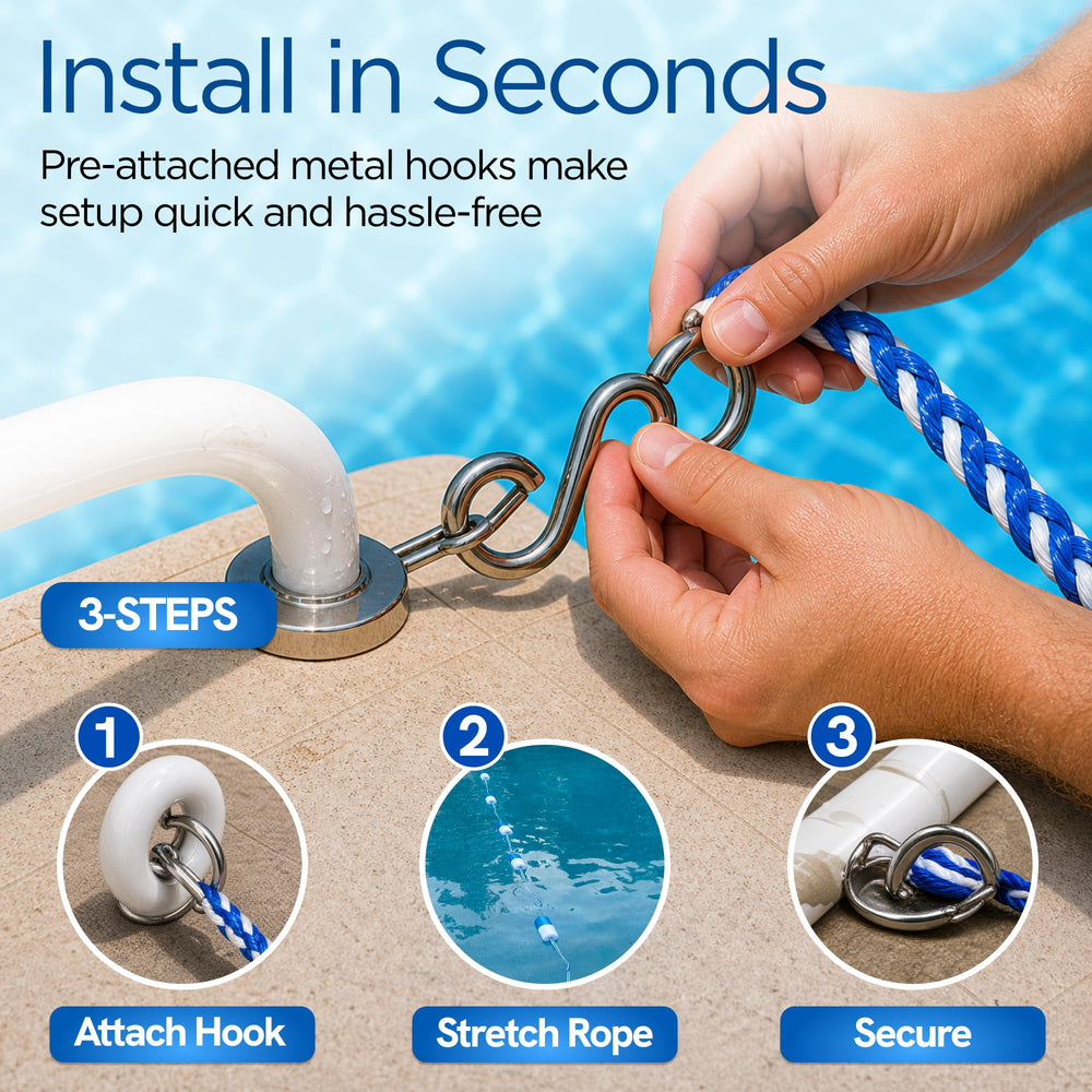 FibroPool pool safety rope packaging