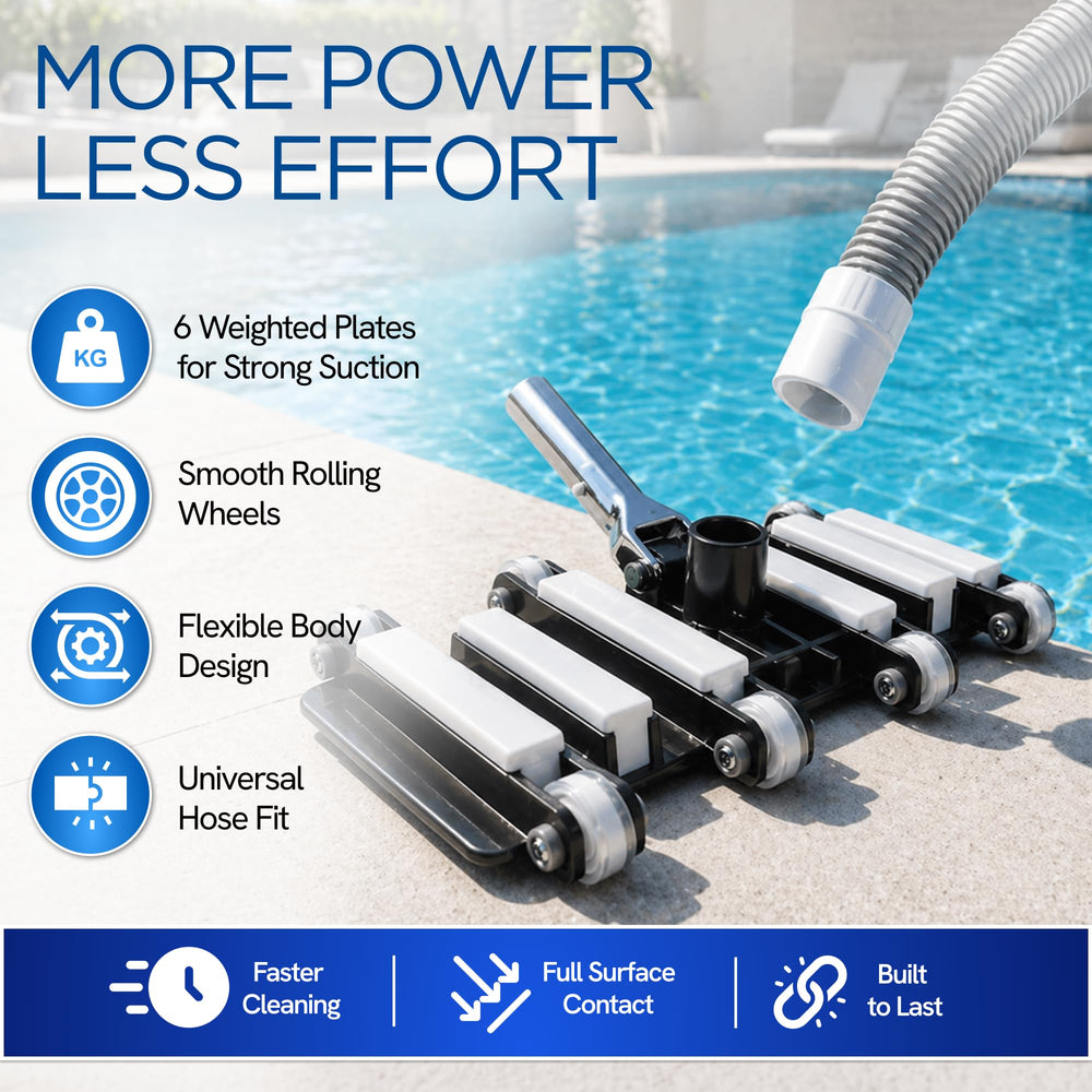 FibroPool Pool Vacuum Head packaging and specifications