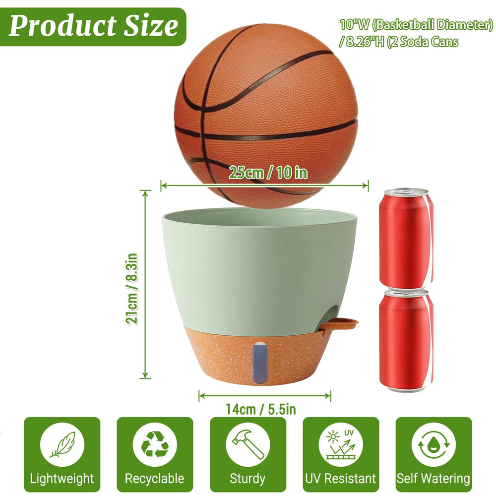 Fielda 10 Inch Planter, showing absorbent cotton wick