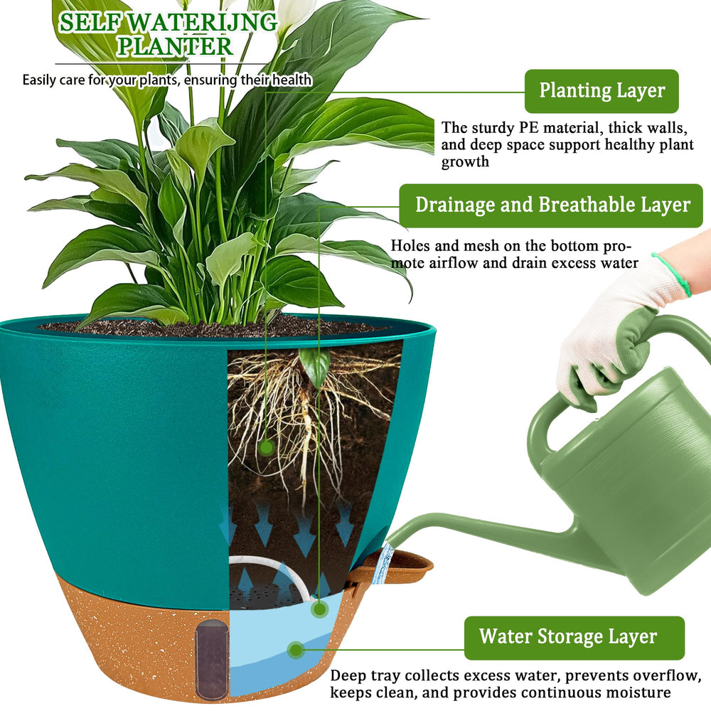 Fielda 10 Inch Planter showing detachable tray for easy cleaning