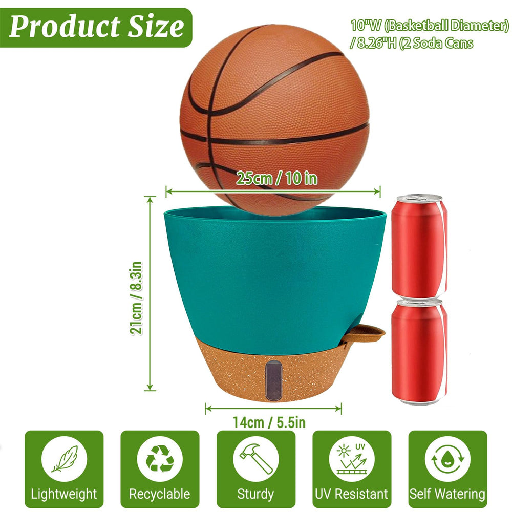 Fielda 10 Inch Planter with absorbent cotton wick system