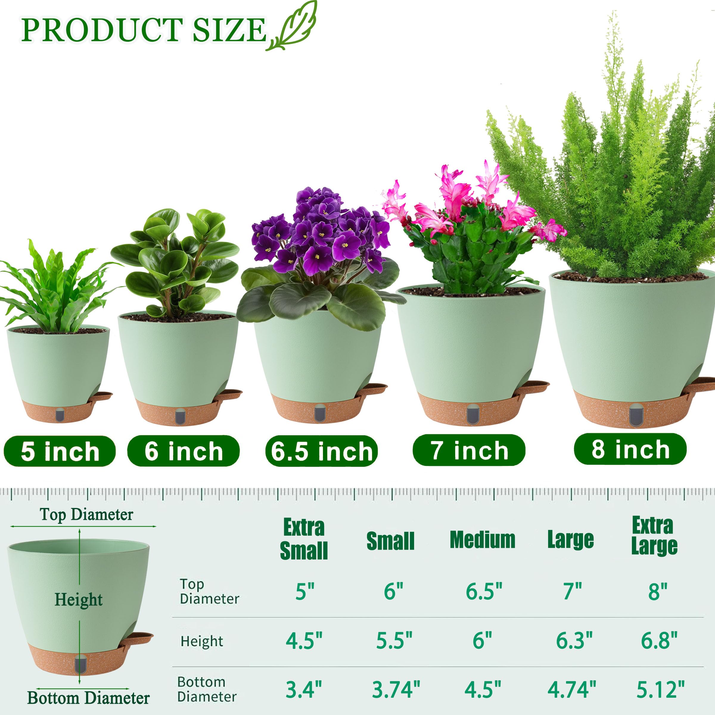 Fielda 5 inch planter pot with decorative plants