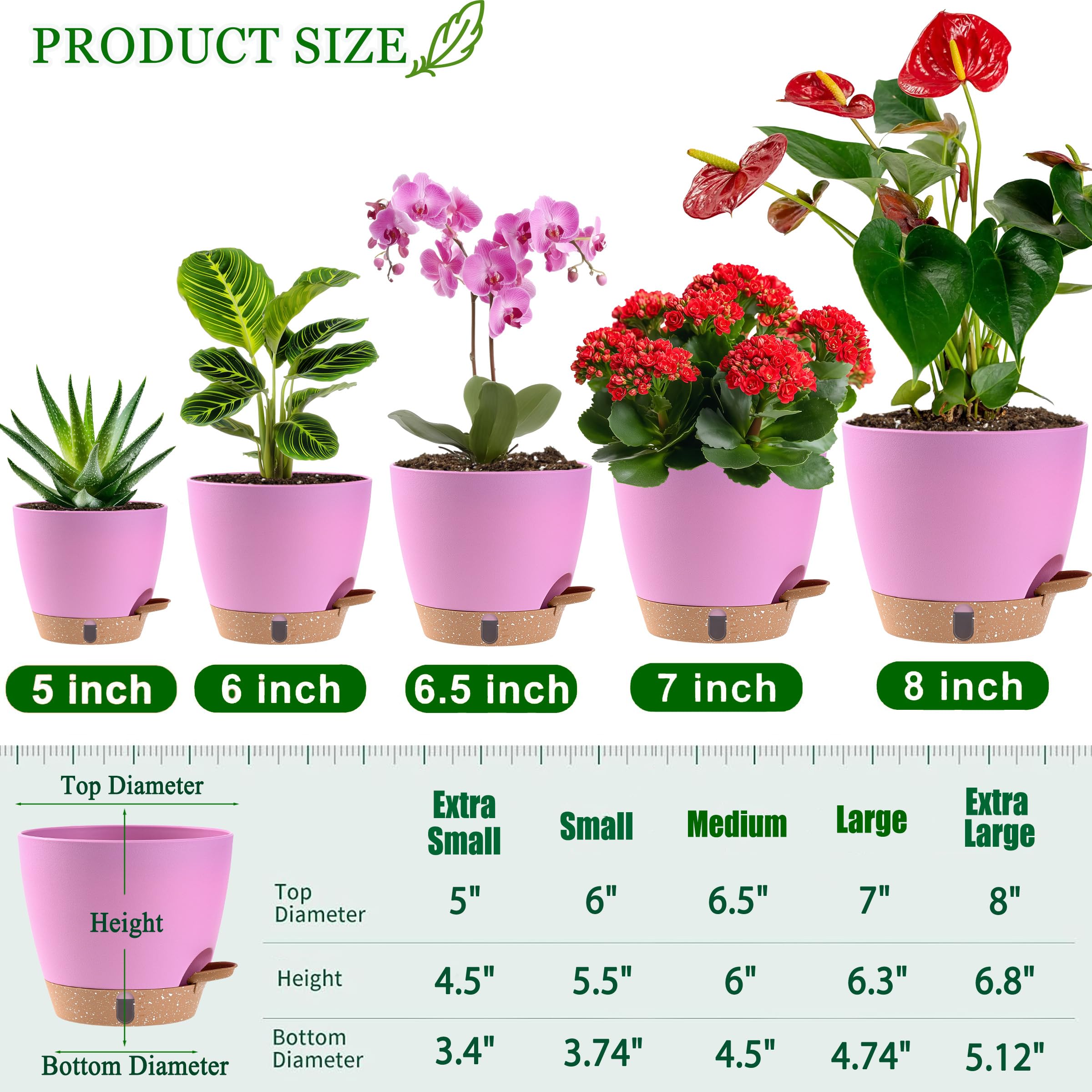 Fielda 5 inch planter pot with plants in modern decor