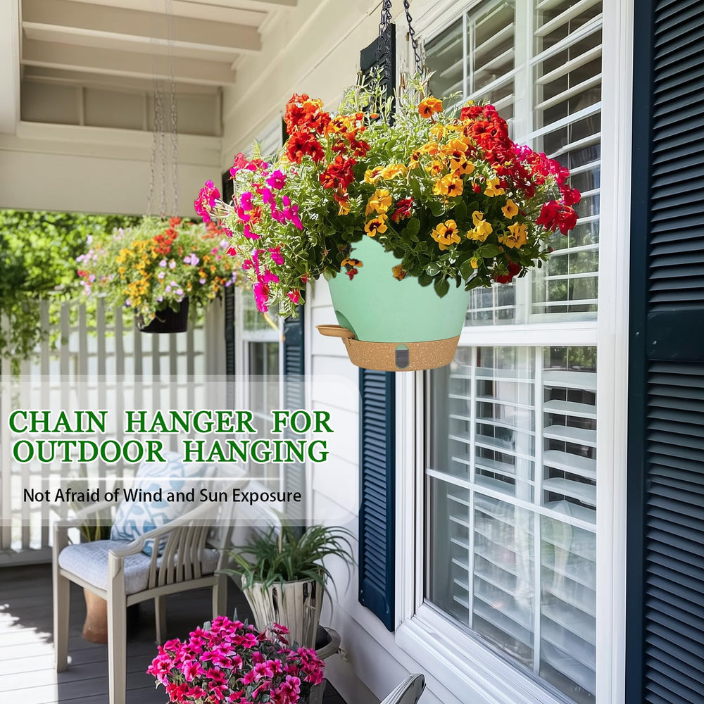 Fielda Hanging Planter set of 2 displayed together