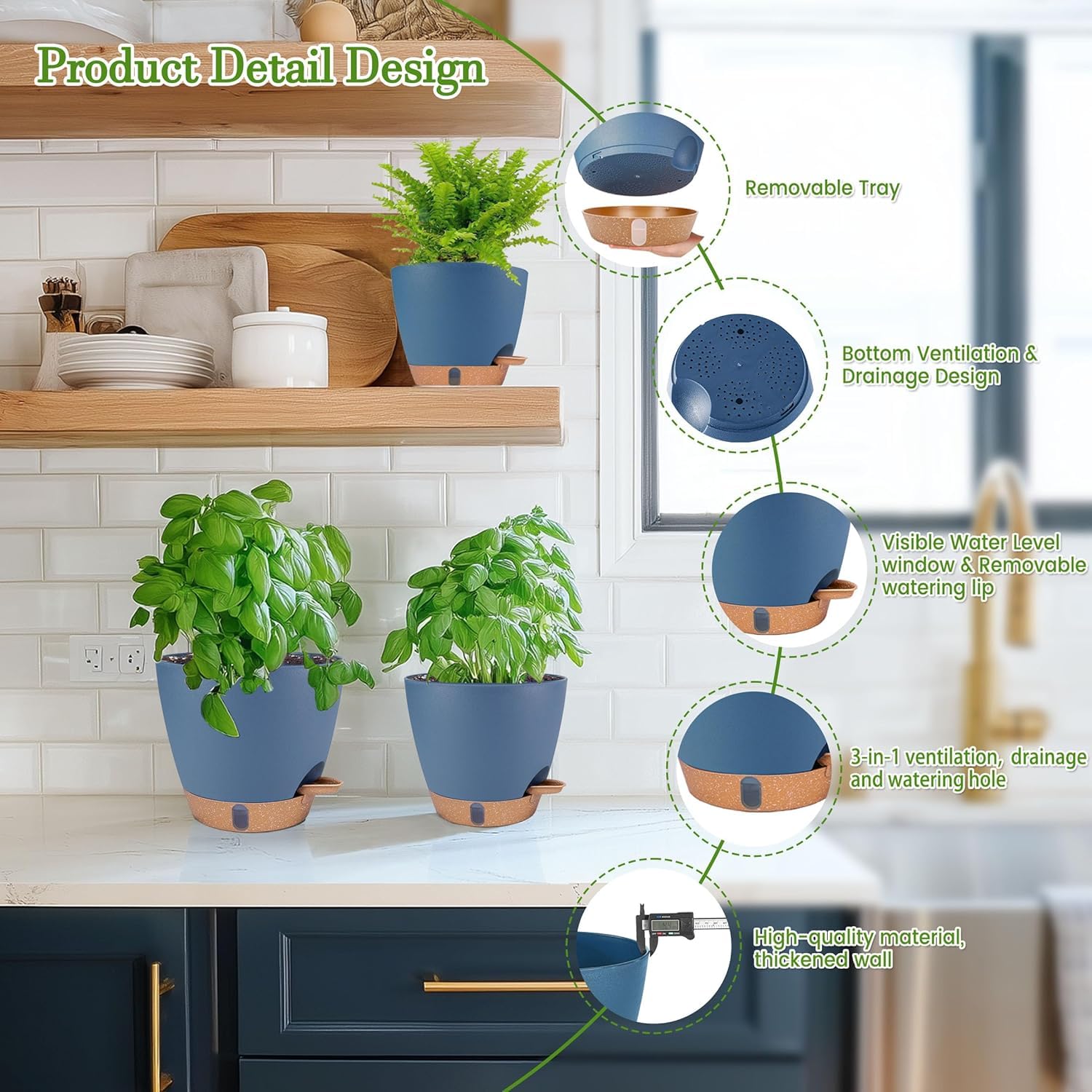 Fielda planter showcasing its modern design in a garden