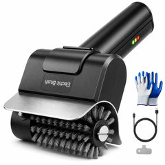 Fieldoria Electric Grill Brush front view with black finish