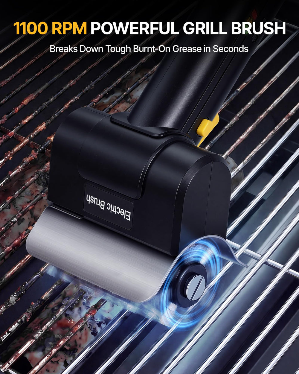 Fieldoria Electric Grill Brush showing the removable brush head