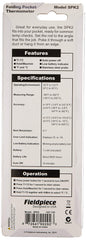 Fieldpiece SPK2 Folding Pocket In-Duct Thermometer back view