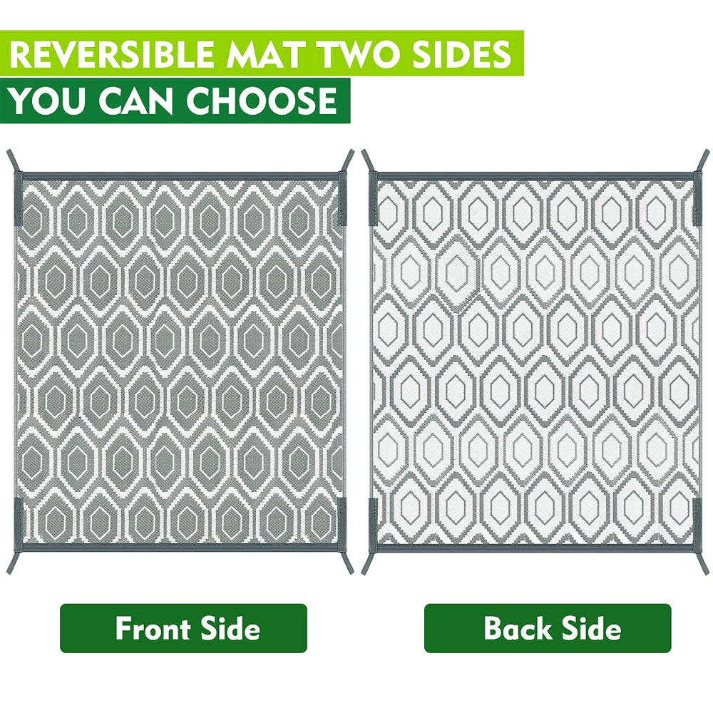 fifame outdoor rug rolled up in carry bag