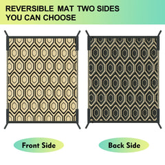 fifame outdoor rug with camping gear on top