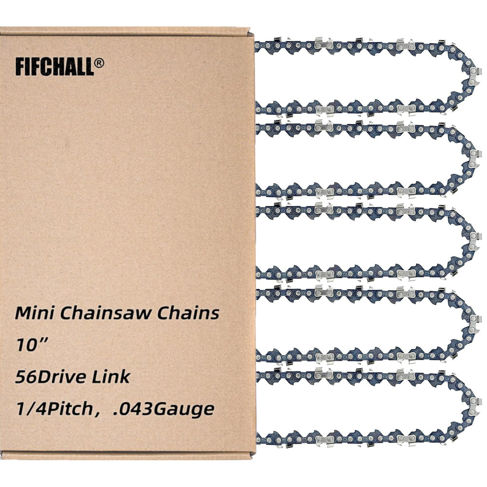 Fifchall 10 inch pole saw chain pack with 5 chains