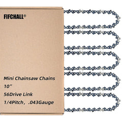 Fifchall 10 inch pole saw chain pack with 5 chains