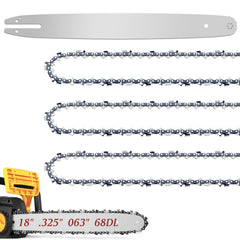 Fifchall 18 Inch Chainsaw Bar and Chain Combo front view