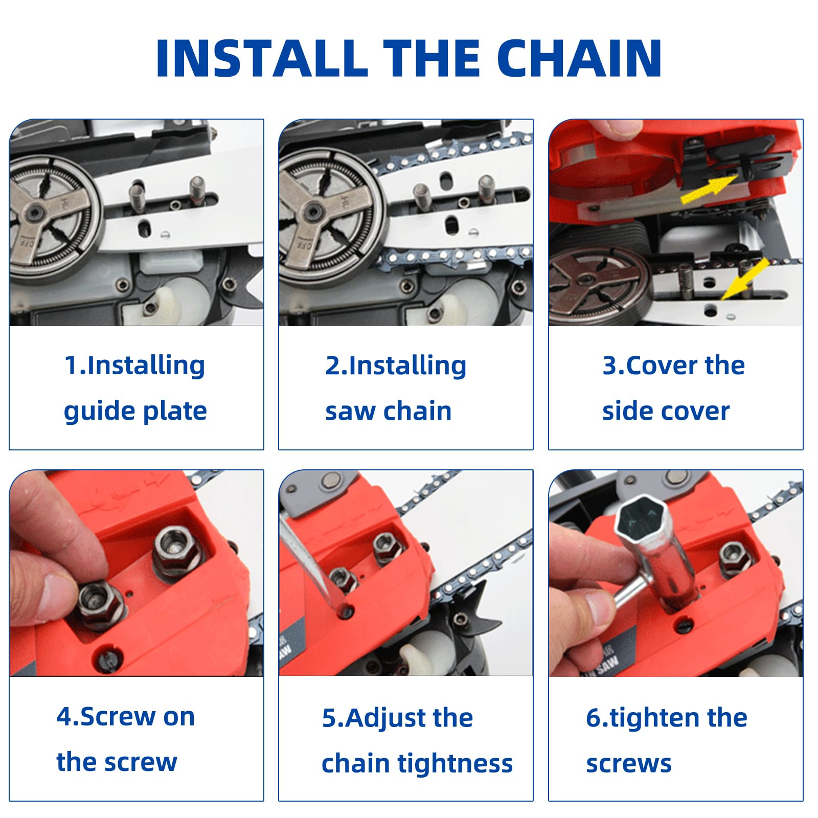 Fifchall 18 inch chainsaw bar side view