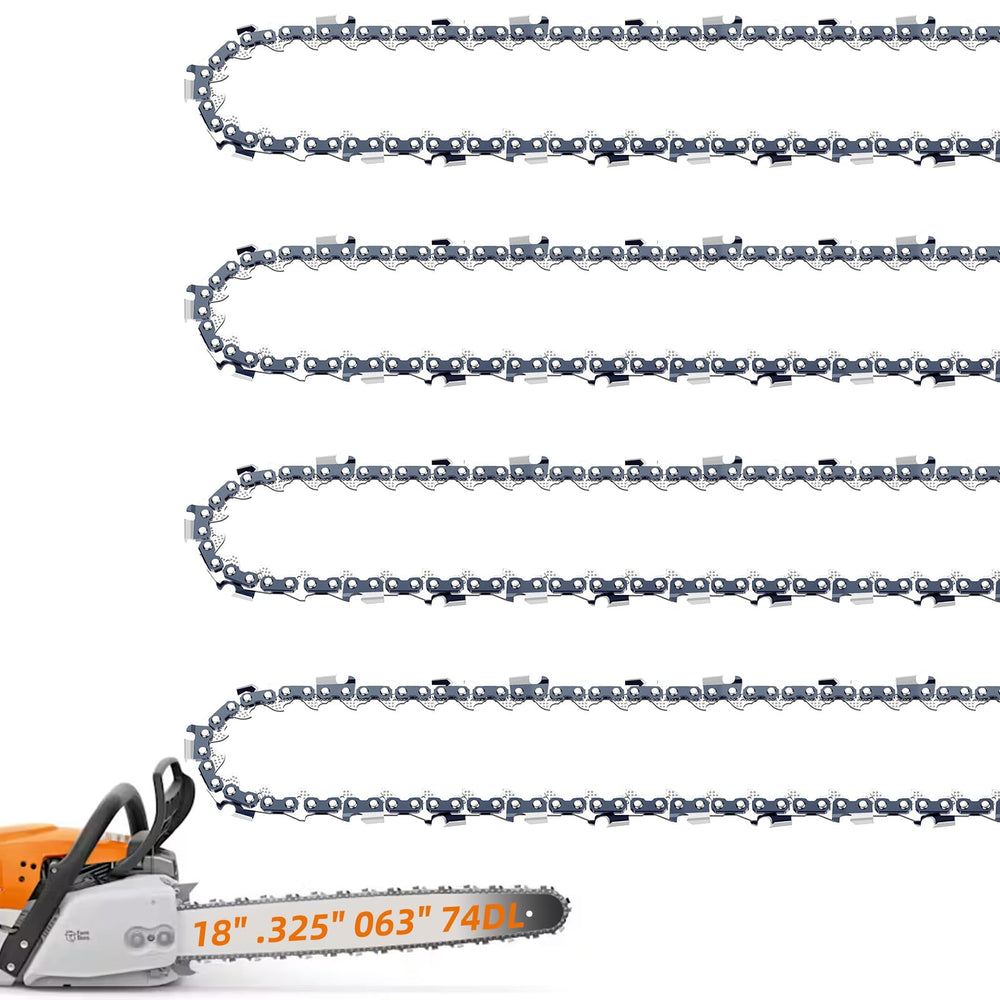 Fifchall 18 Inch Chainsaw Chain 4 Pack front view