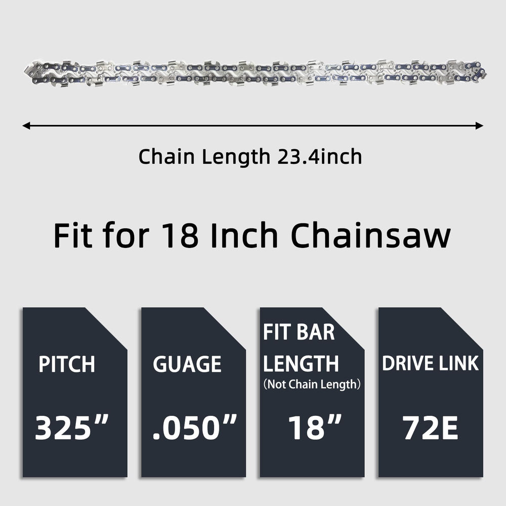 Fifchall 18 Inch Chainsaw Chain packaging
