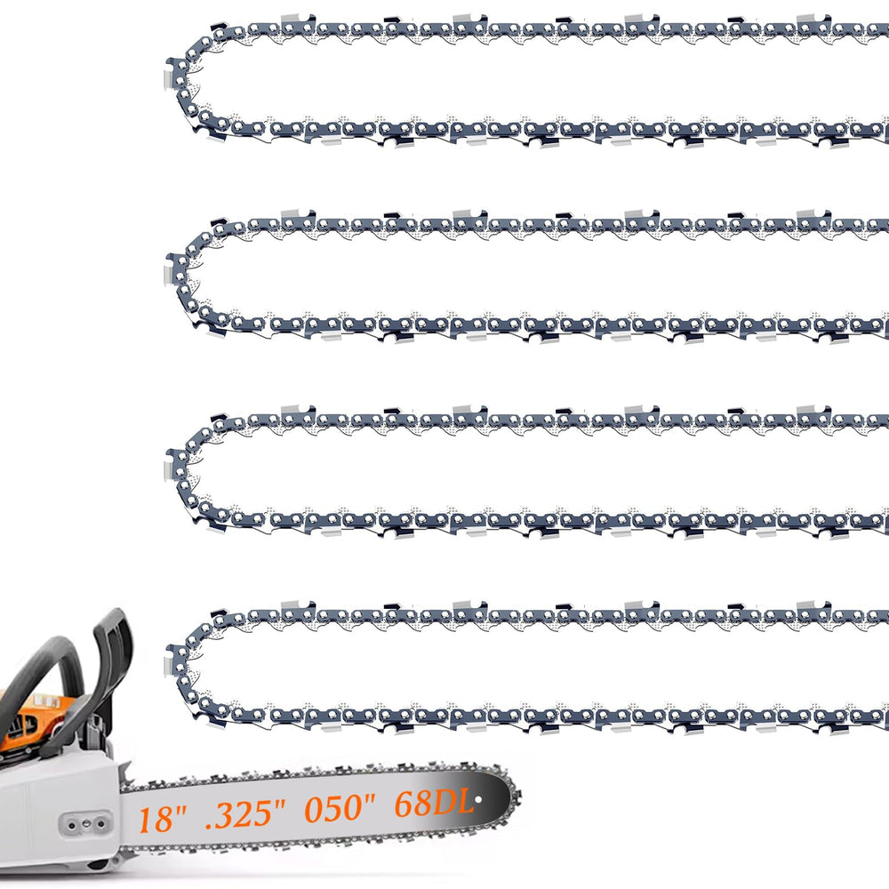 Fifchall 4 Pack 18 Inch Chainsaw Chain front view