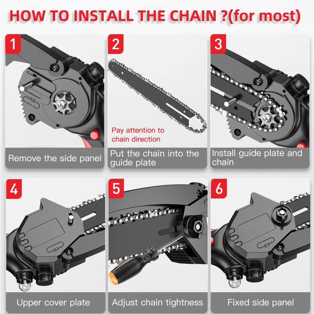 Fifchall 5 Inch Chainsaw Chain assembly instructions