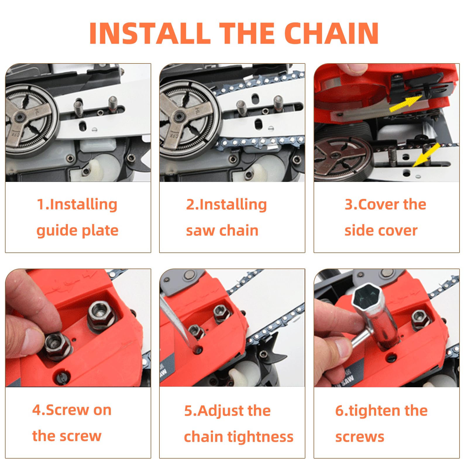 Fifchall chainsaw chain installation guide