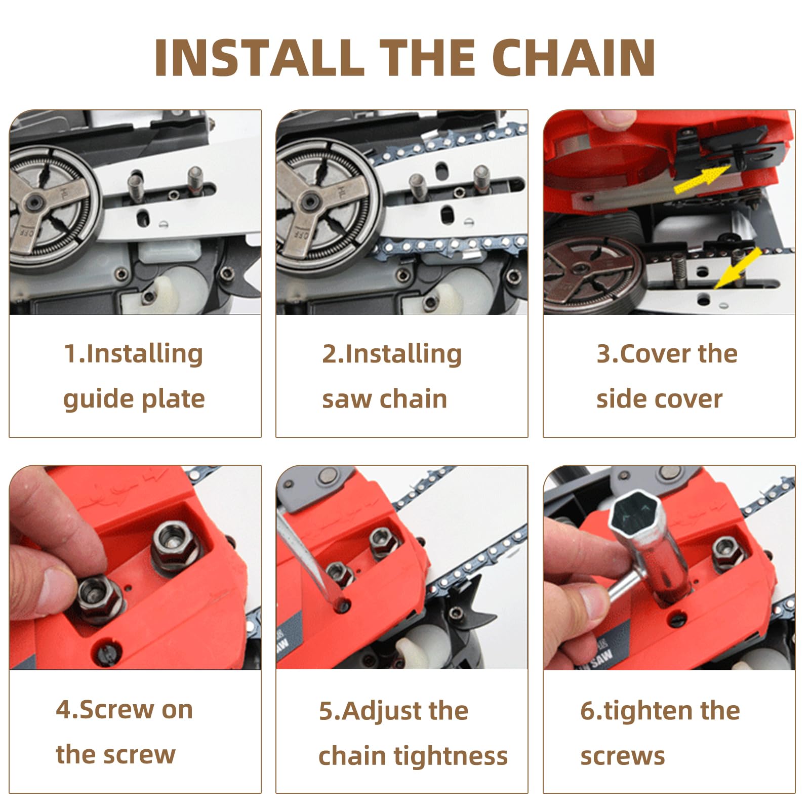 Fifchall chainsaw chain with hardened rivets