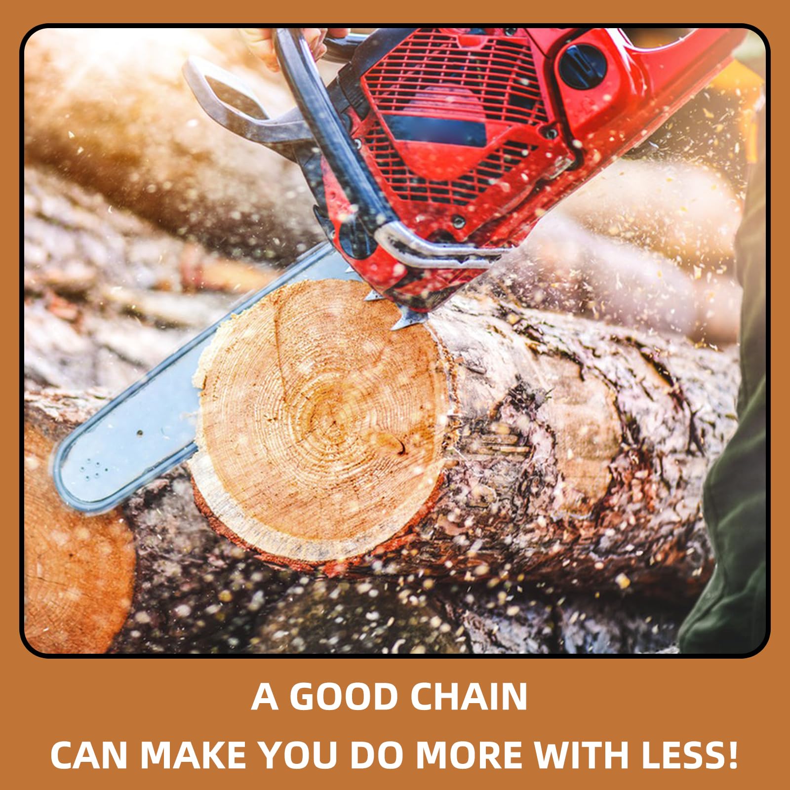Fifchall chainsaw chain with low kickback design