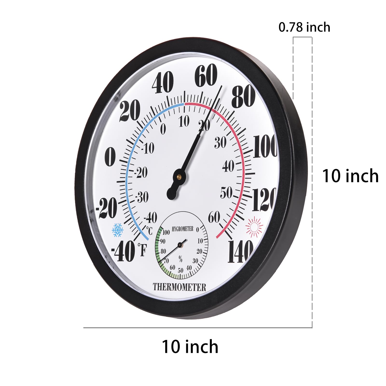 FILL AWAY Thermometer placed on a balcony railing