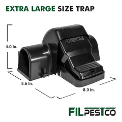 Filpestco Large Rat Trap black colour side view