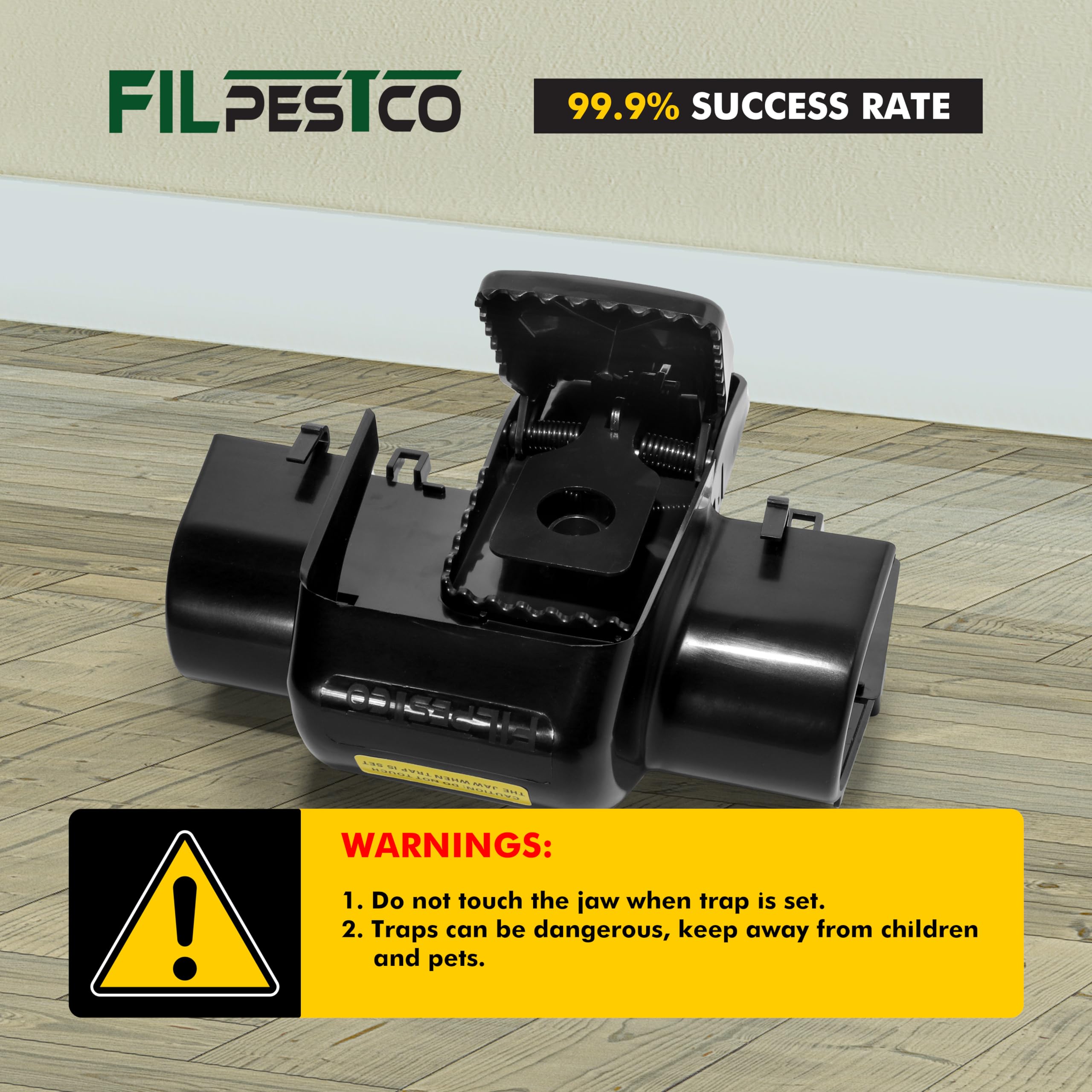 Filpestco Large Rat Trap close-up showing quality ABS material