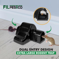 Filpestco Large Rat Trap with built-in tunnel cover
