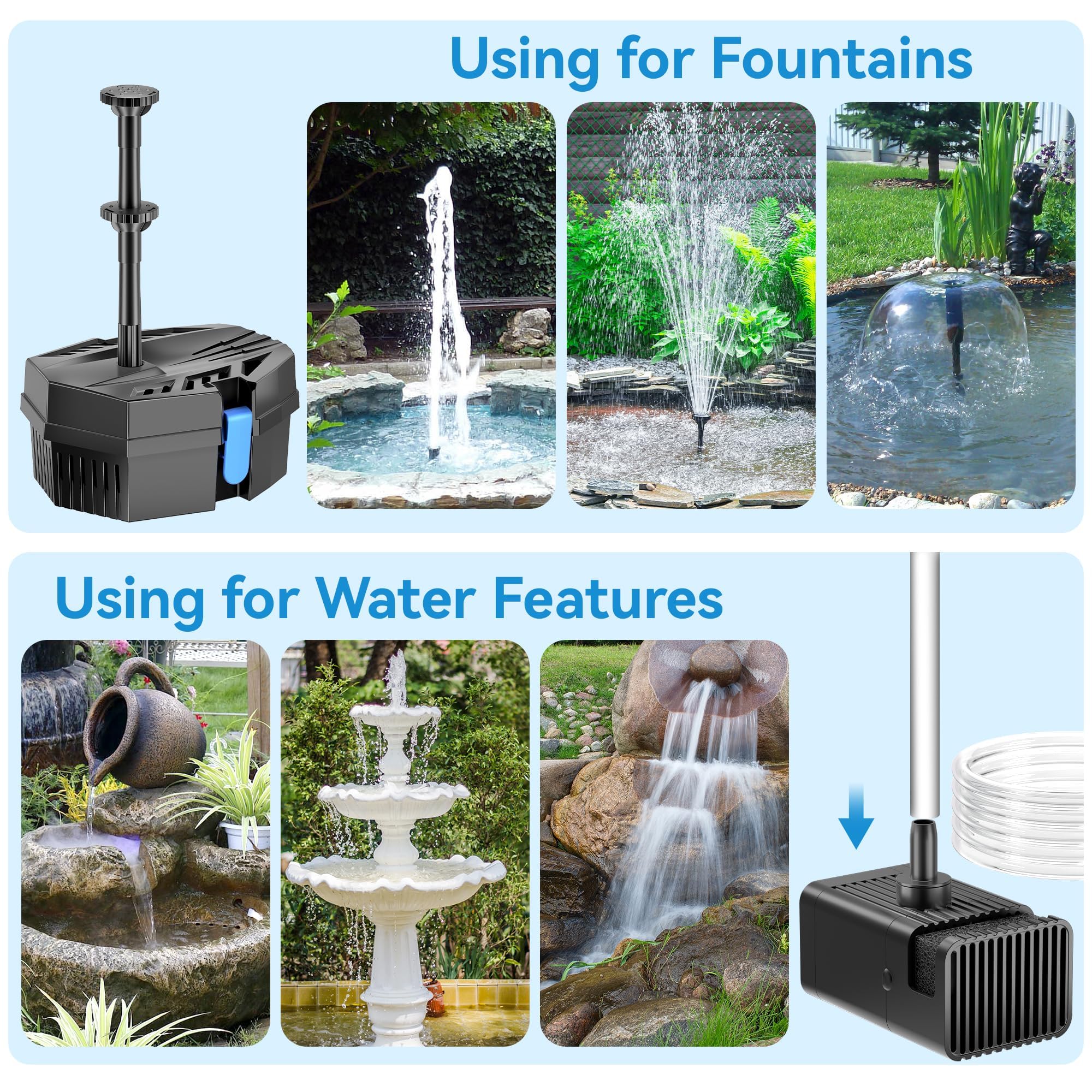 Filter box of POPOSOAP solar fountain pump with filter pads