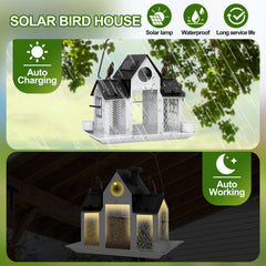 FIMOFIDRE Solar Bird Feeders House top view showing filling lid