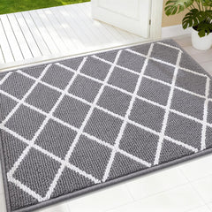 Finchitty Indoor Door Mat Grey 36" x 24" front view