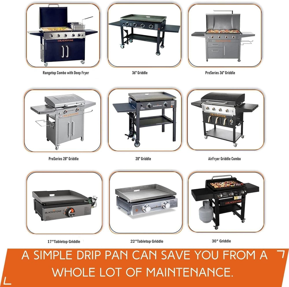 Findful drip pans fitting a Blackstone griddle