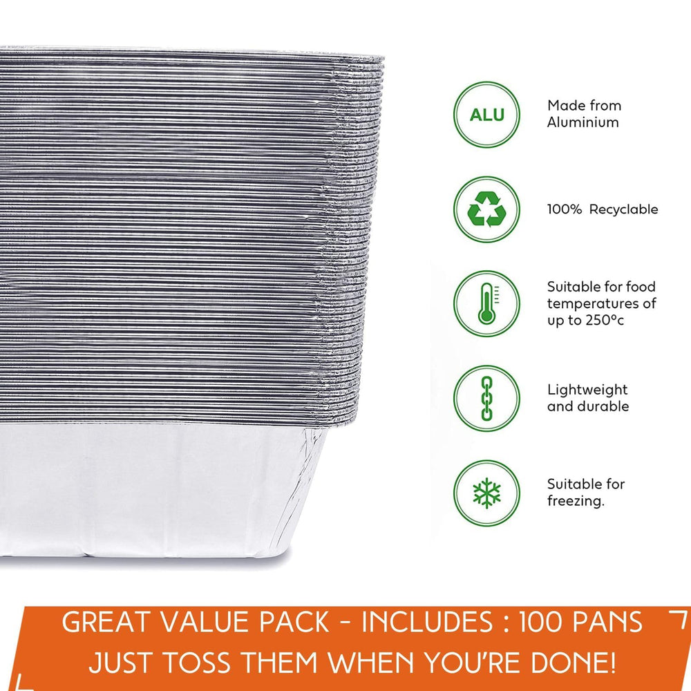 Findful drip pans in packaging, 100-pack for outdoor cooking