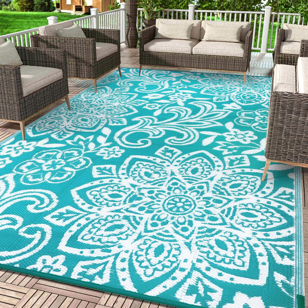 Findosom Outdoor Rug folded for easy transport