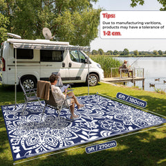 Findosom Outdoor Rug folded with carrying bag