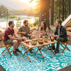Findosom Outdoor Rug with carrying bag and corner loops
