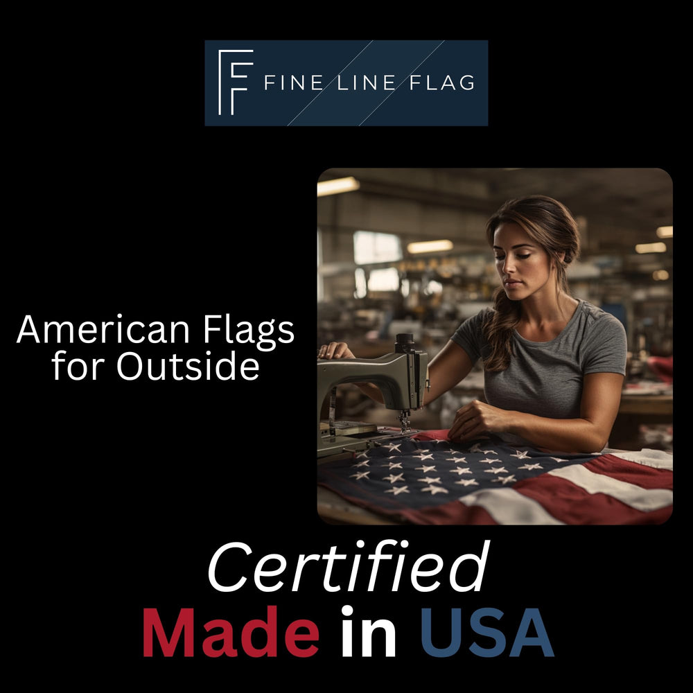 Fine Line Flag 12x18 in with reinforced fly end