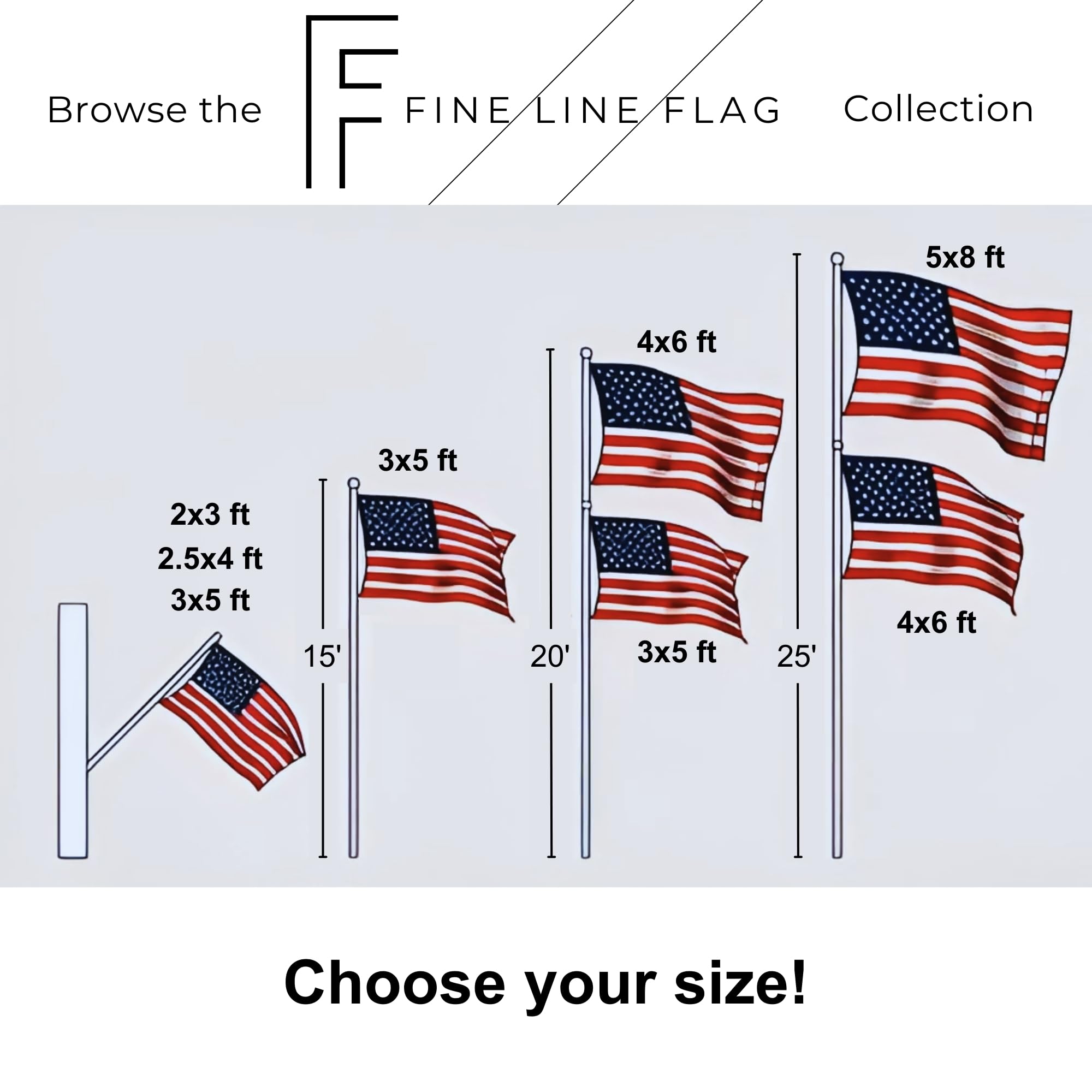 Fine Line Flag 4x6 ft American flag in outdoor setting