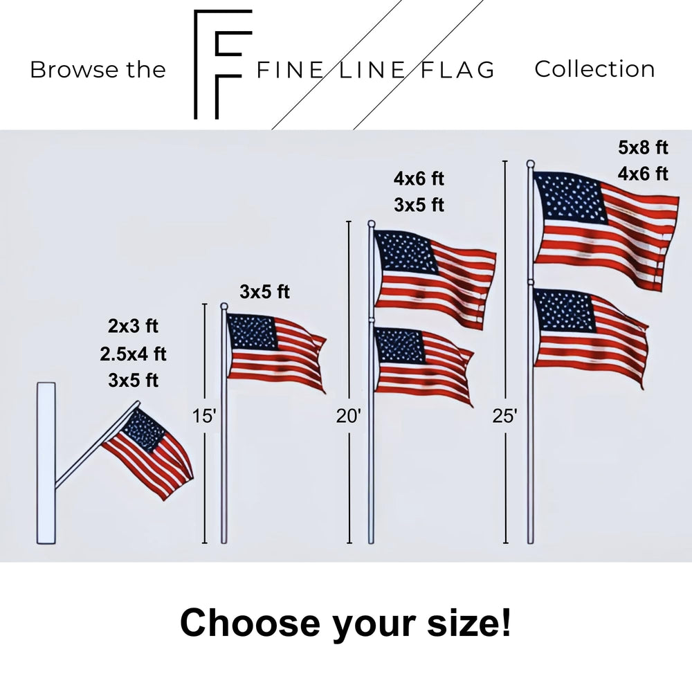 Fine Line Flag waving in the wind