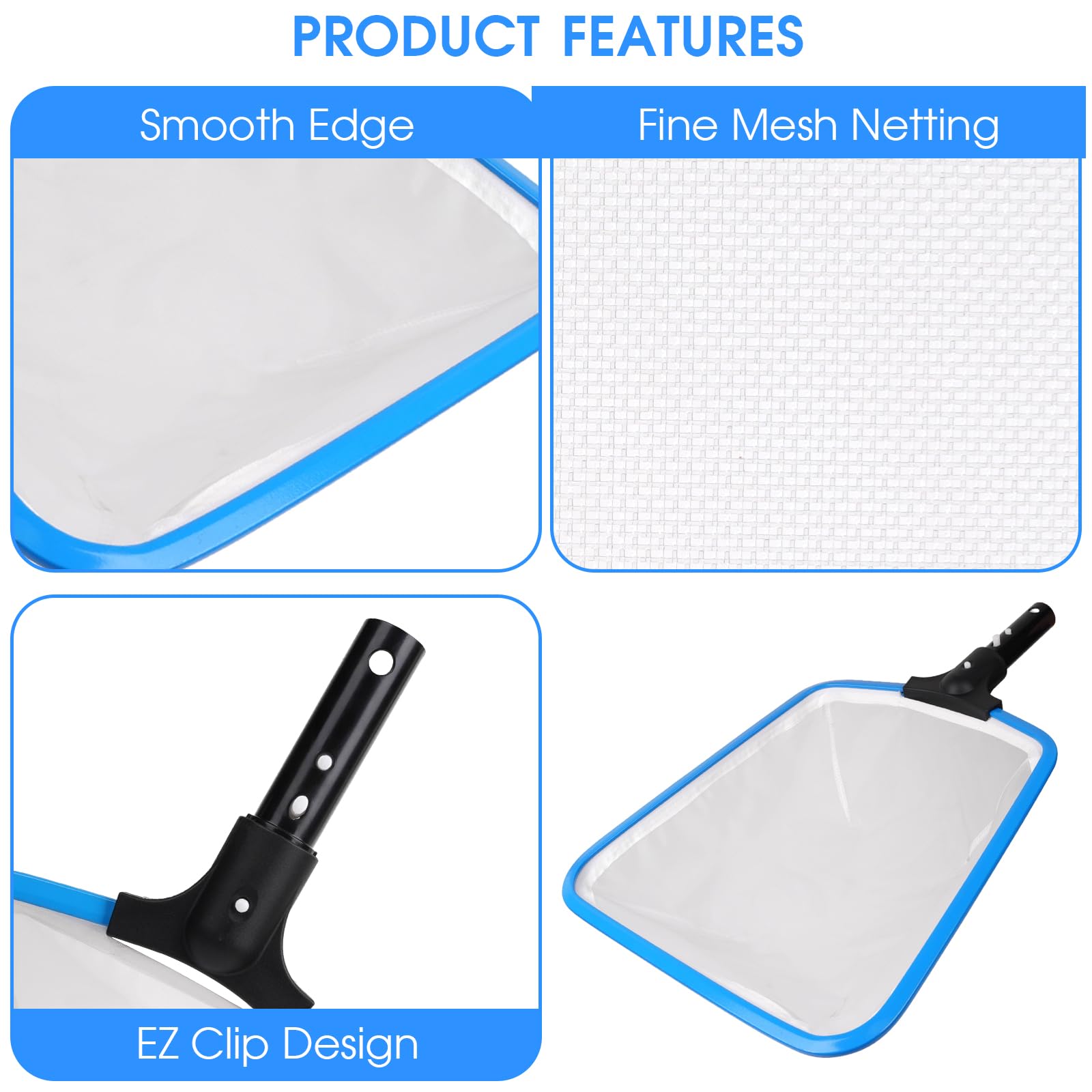 Fine mesh skimmer net and sturdy frame
