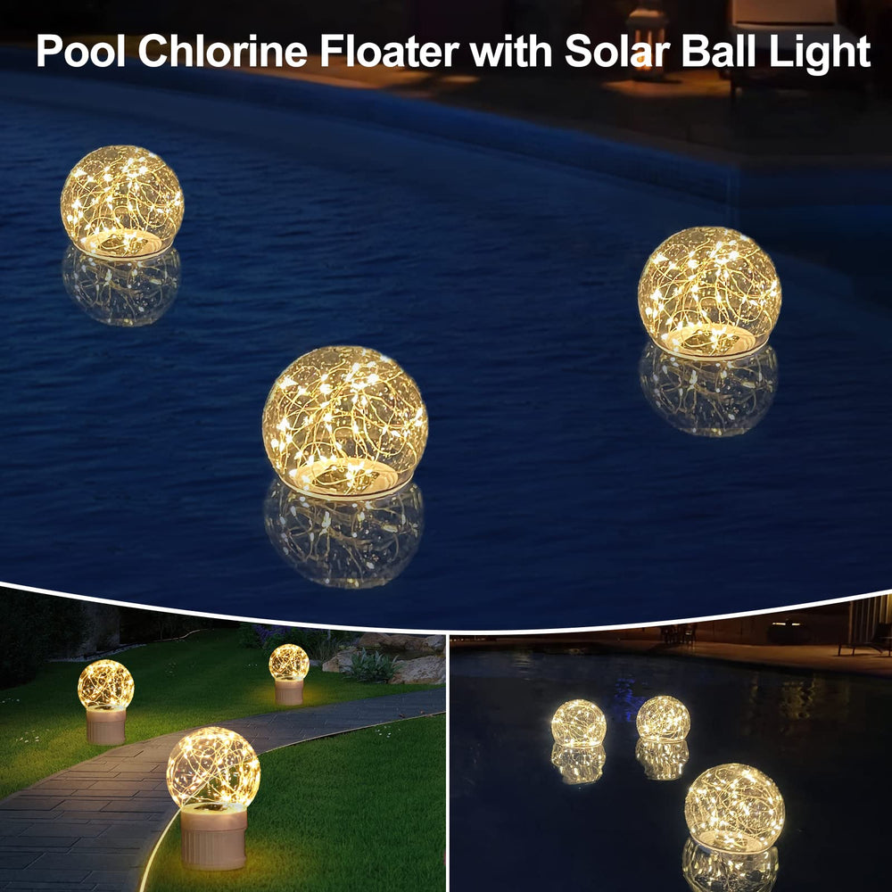 FineBud Pool Chlorine Floater collapsed for easy storage