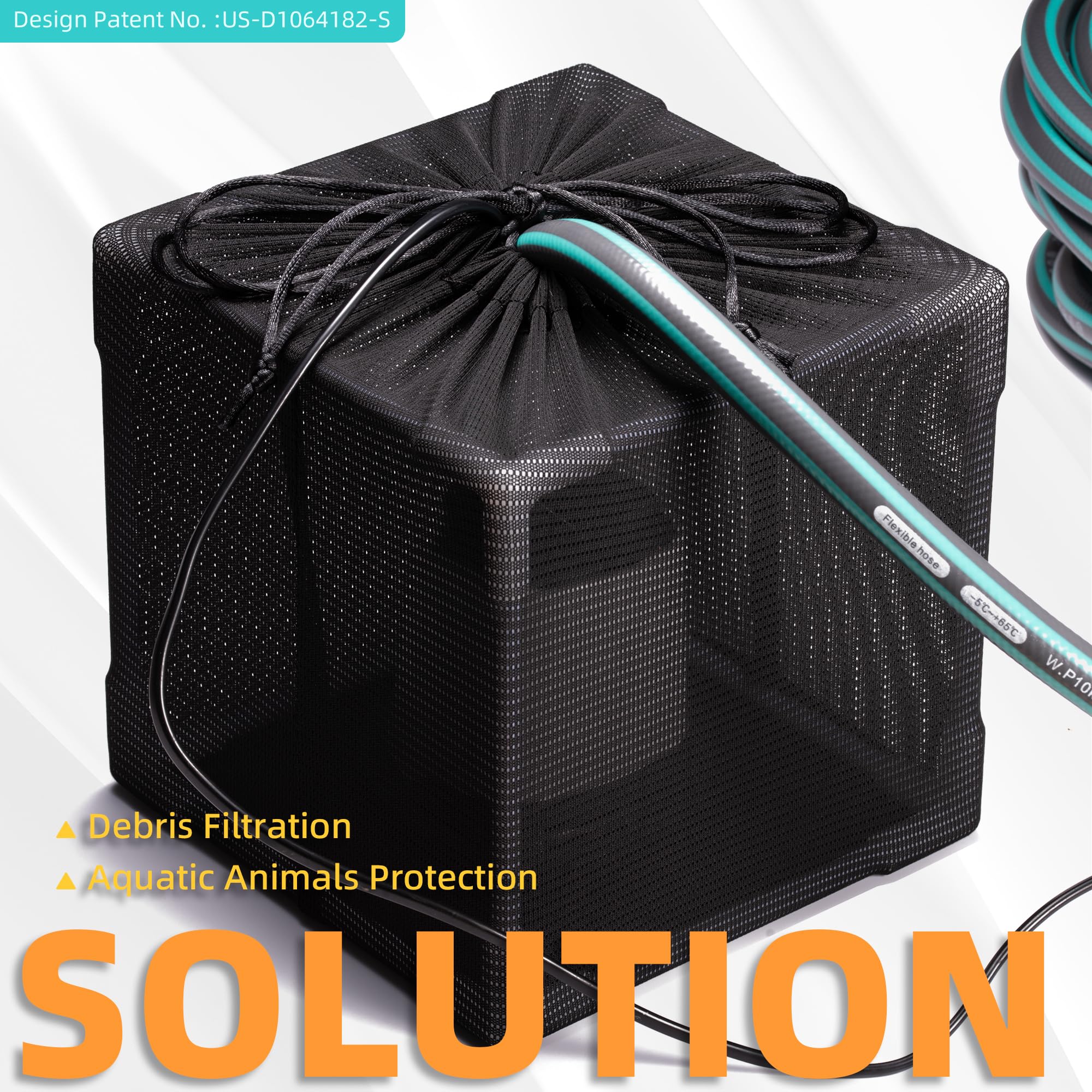 Fineday Pond Filter 7 inch black basket with pump