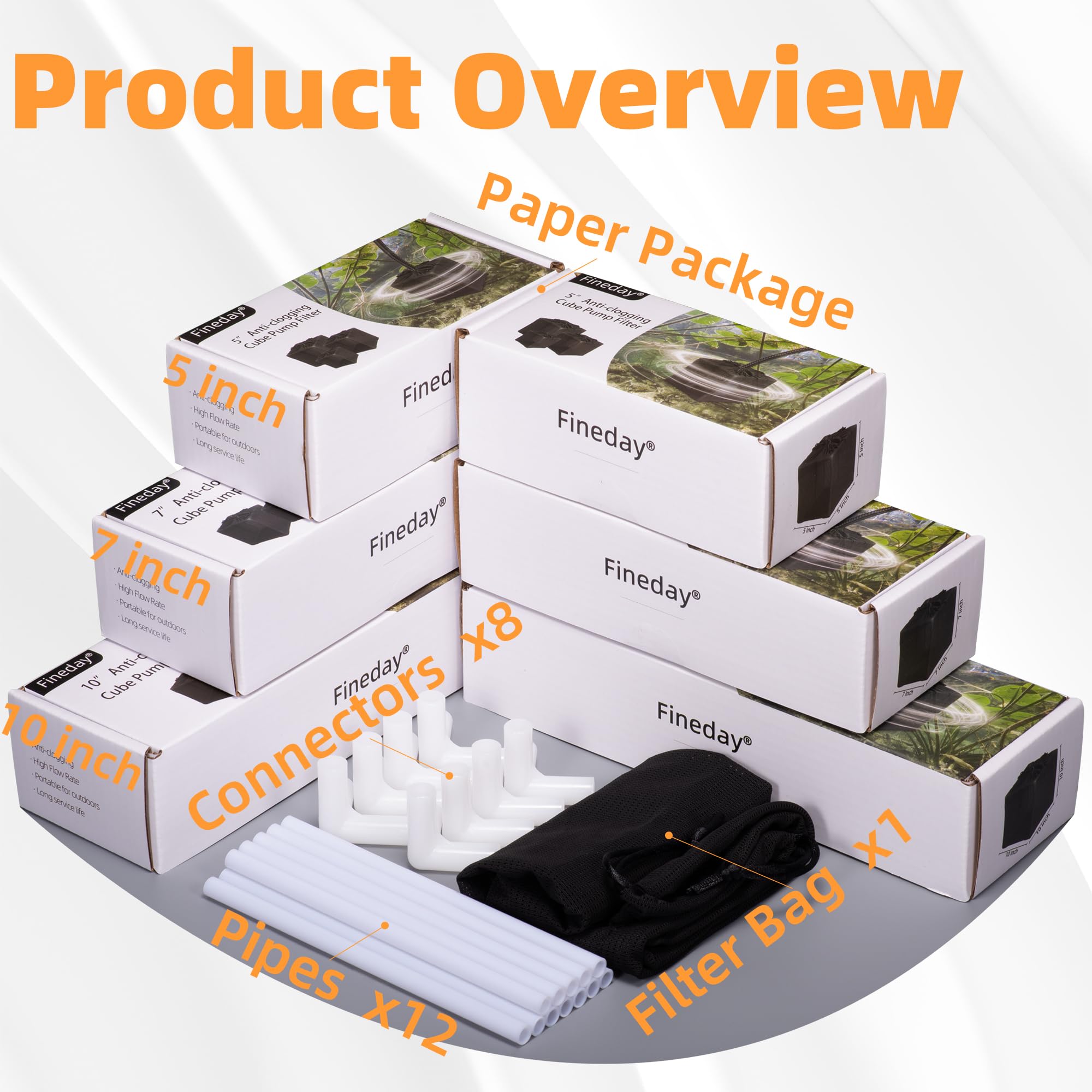 Fineday Pond Filter 7 inch in outdoor pond setting