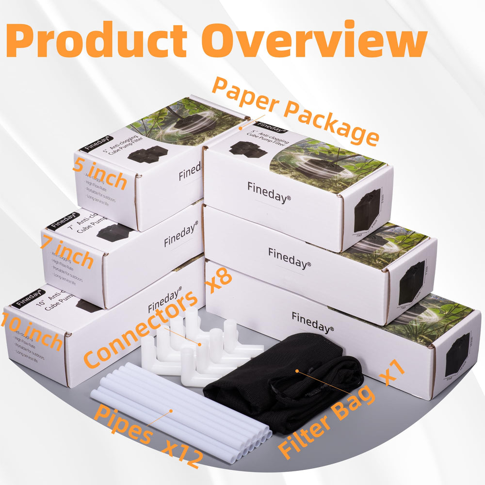 Fineday Pond Filter 7 inch in outdoor pond setting