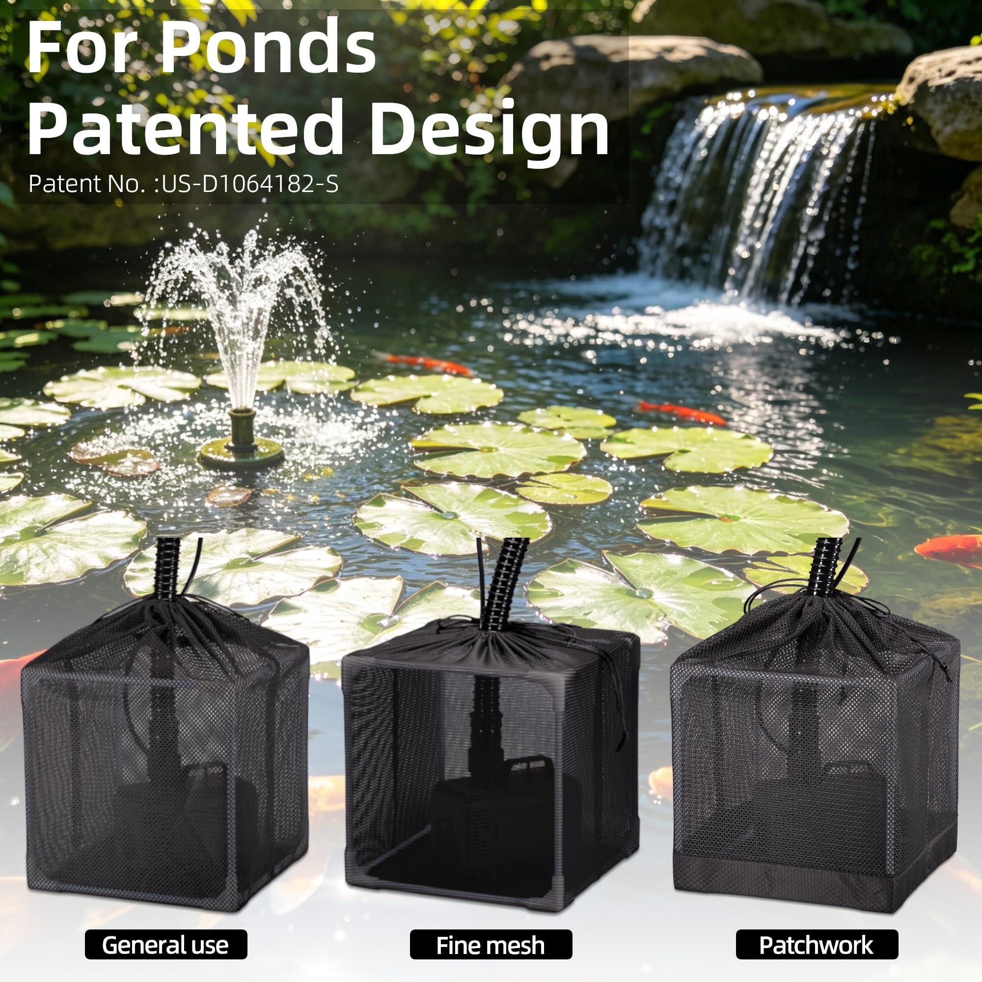 Fineday Pond Filter 7 inch showing mesh structure
