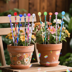 Finished AIPRIDY fairy wand garden stake in outdoor setting