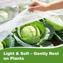 Fippy Garden Netting laid over vegetable rows