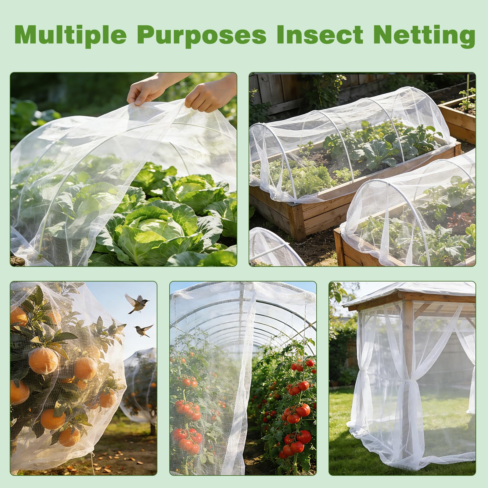 Fippy Garden Netting secured with stones