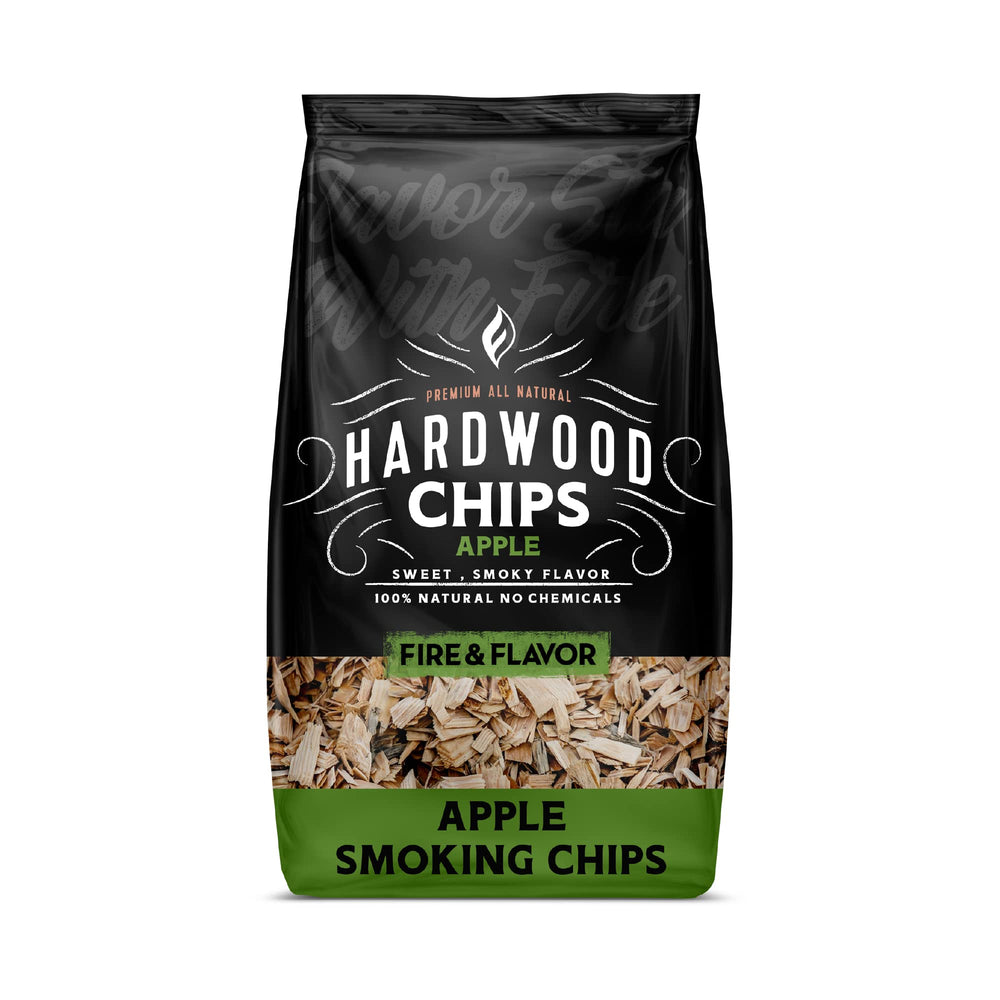 Fire & Flavor Apple Wood Chips packaging side view